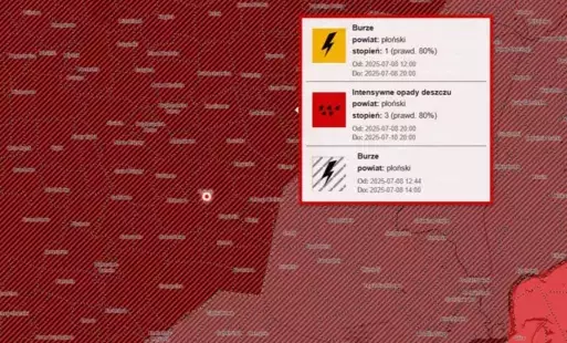 Alert - burze i opady!