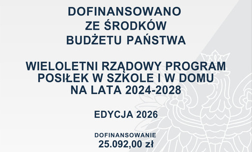 Dofinansowanie w ramach "Wieloletniego Rządowego Programu Posiłek w szkole i w domu na lata 2024-2028" edycja 2026