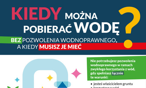 Wody Polskie przypominają: sprawdź, ile wody możesz pobierać bez pozwolenia