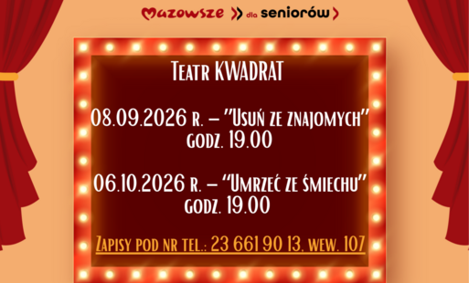 Wyjazdy dla Seniorów do teatru